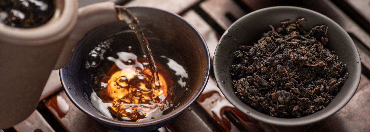 Tea being brewed